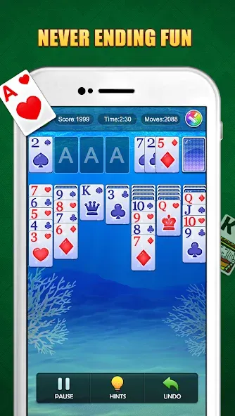 Solitaire Puzzle : Card Jigsaw (Солитер головоломка) [МОД: Деньги, Монеты и Меню MOD] Screenshot 2