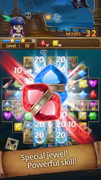 Jewels Ghost Ship: jewel games (Джуэлз Гост Шип) [МОД: Много денег, Монет и Все открыто] Screenshot 1
