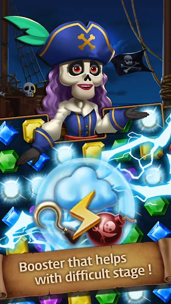 Jewels Ghost Ship: jewel games (Джуэлз Гост Шип) [МОД: Много денег, Монет и Все открыто] Screenshot 4