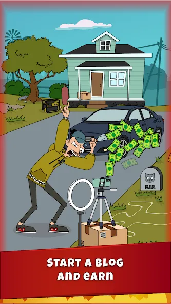 Lamar - Idle Vlogger [МОД: Меню, Бесконечные монеты и Открытые уровни] Screenshot 2