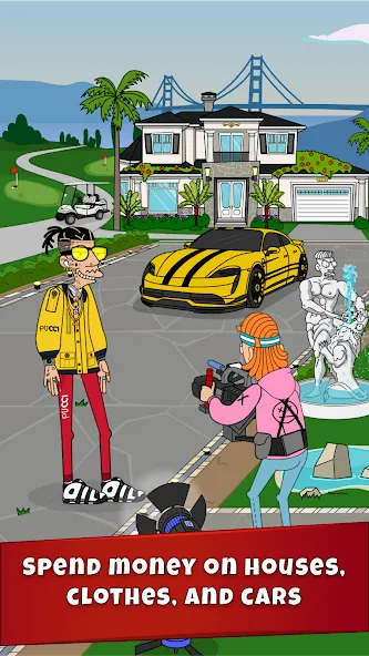 Lamar - Idle Vlogger [МОД: Меню, Бесконечные монеты и Открытые уровни] Screenshot 3