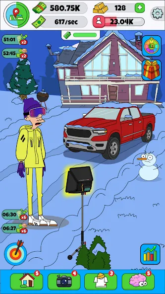 Lamar - Idle Vlogger [МОД: Меню, Бесконечные монеты и Открытые уровни] Screenshot 5
