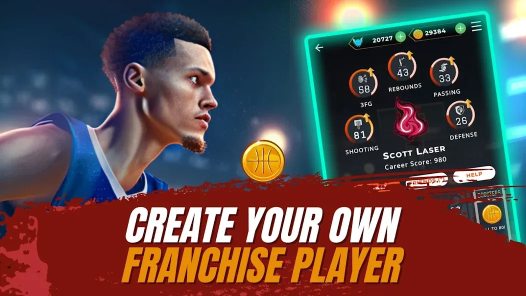 Astonishing Basketball Manager (Удивительный баскетбольный менеджер) [МОД: Деньги, Монеты и Меню MOD] Screenshot 2