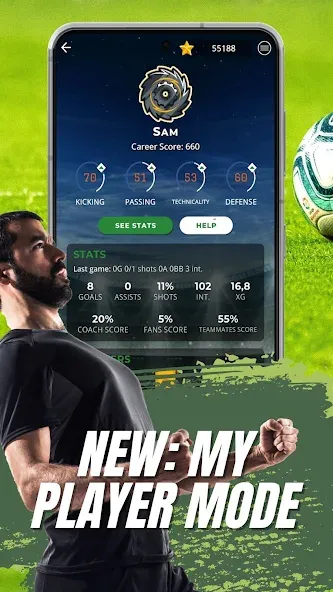 Astonishing Eleven Football (Астонишинг Илевен Футбол) [МОД: Меню, Бесконечные монеты и Открытые уровни] Screenshot 4