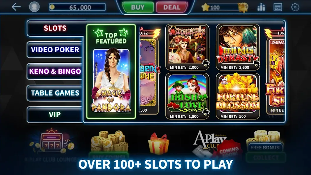 A-Play Online - Casino Games [МОД: Все открыто, Дополнительные деньги и Меню MOD] Screenshot 2