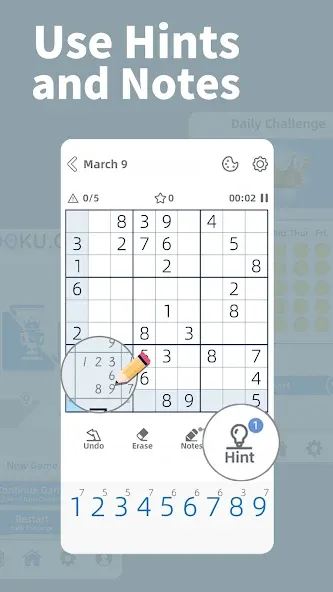 AGED Sudoku (Эйджд Судоку) [МОД: Меню, Бесконечные монеты и Открытые уровни] Screenshot 2