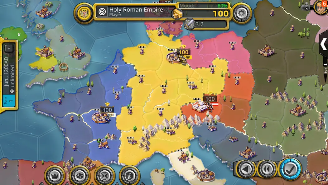 Age of Conquest IV (Эйдж оф Конквест ) [МОД: Много монет, Открытые уровни и Мега MOD] Screenshot 1
