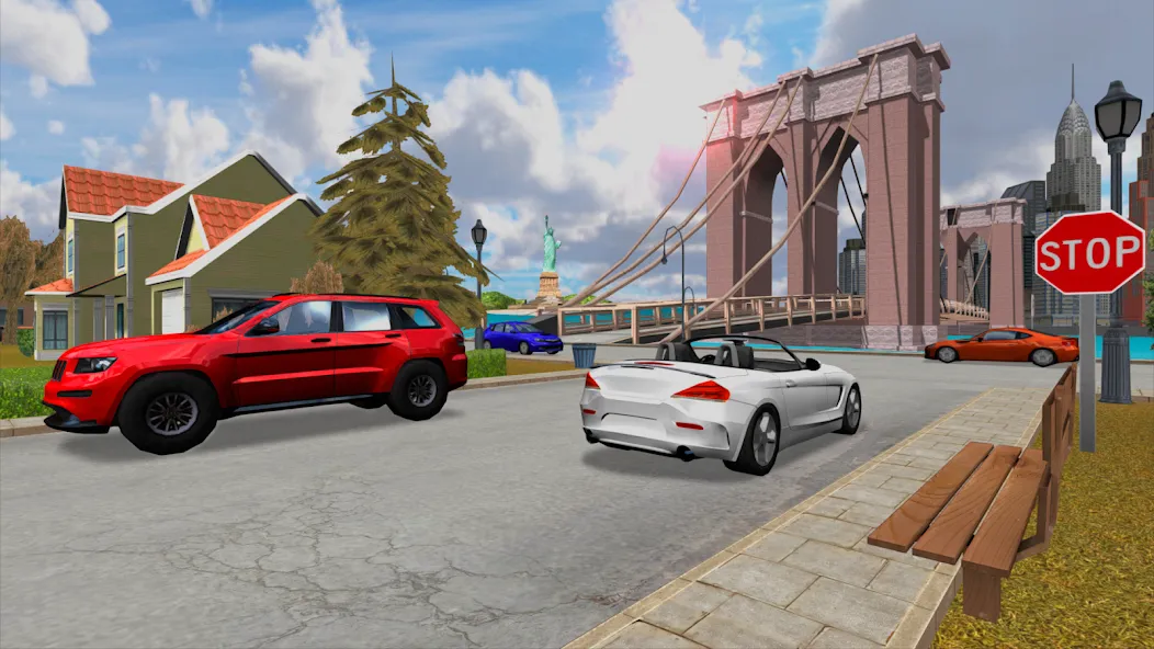 Car Driving Simulator: NY (Симулятор вождения автомобиля) [МОД: Все открыто, Дополнительные деньги и Меню MOD] Screenshot 5
