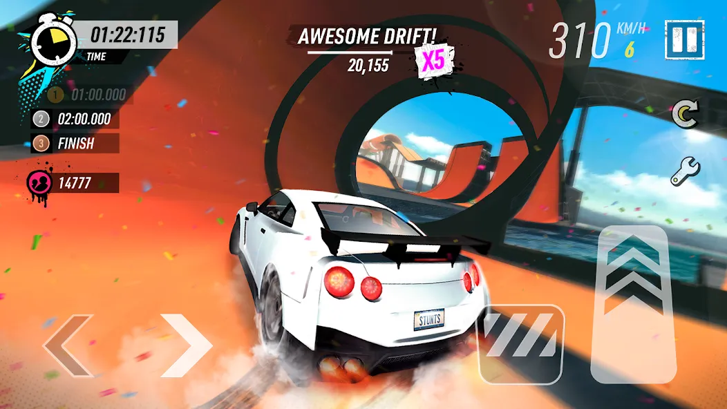 Car Stunt Races: Mega Ramps (Кар Стант Рейсы) [МОД: Бесконечные деньги, Монеты и Мега MOD] Screenshot 1