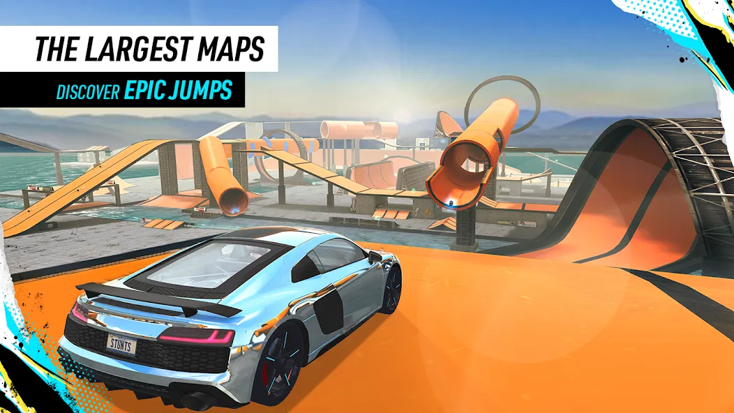 Car Stunt Races: Mega Ramps (Кар Стант Рейсы) [МОД: Бесконечные деньги, Монеты и Мега MOD] Screenshot 3