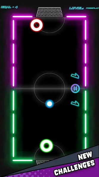 Air Hockey Glow HD Ultimate 2D (Эйр) [МОД: Деньги, Монеты и Меню MOD] Screenshot 1