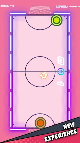 Air Hockey Glow HD Ultimate 2D (Эйр) [МОД: Деньги, Монеты и Меню MOD] Screenshot 2