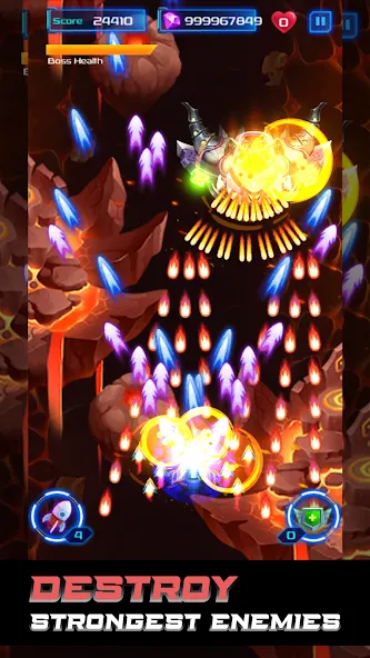 Galaxy Attack: Space Shooter (Гэлэкси Аттак) [МОД: Меню, Бесконечные монеты и Открытые уровни] Screenshot 3