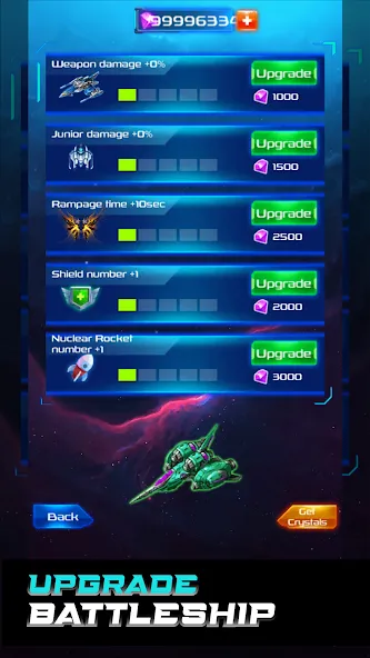 Galaxy Attack: Space Shooter (Гэлэкси Аттак) [МОД: Меню, Бесконечные монеты и Открытые уровни] Screenshot 5