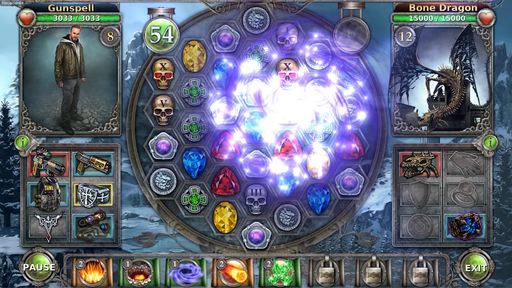 Gunspell - Match 3 Puzzle RPG (Ганспелл) [МОД: Все открыто, Дополнительные деньги и Меню MOD] Screenshot 3