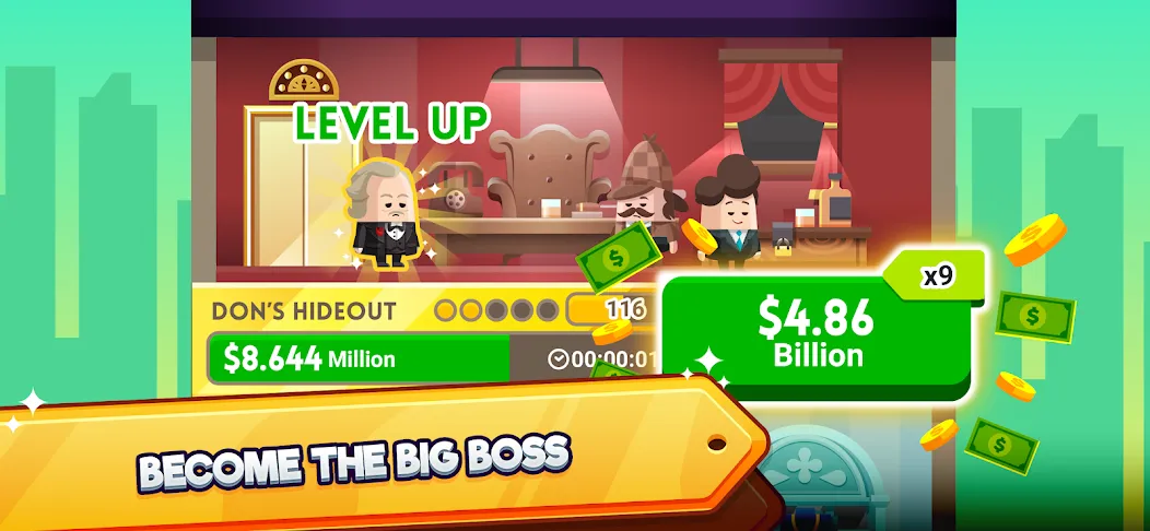 Cash, Inc. Fame & Fortune Game [МОД: Меню, Бесконечные монеты и Открытые уровни] Screenshot 5