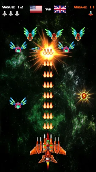 Galaxy Attack: Shooting Game (Гэлэкси Аттак) [МОД: Все открыто, Дополнительные деньги и Меню MOD] Screenshot 2