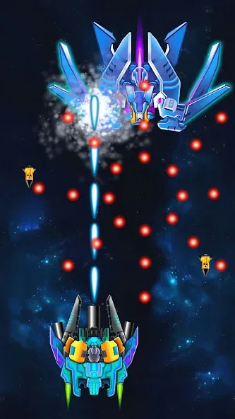 Galaxy Attack: Shooting Game (Гэлэкси Аттак) [МОД: Все открыто, Дополнительные деньги и Меню MOD] Screenshot 5
