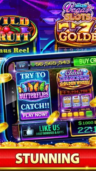 VEGAS Slots by Alisa – Free Fu (Вегас Слоты от Алисы) [МОД: Бесконечные деньги, Монеты и Мега MOD] Screenshot 5