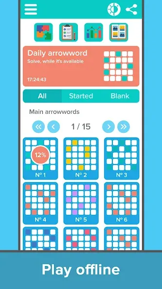 Crossword: Arrowword puzzles [МОД: Много денег, Монет и Все открыто] Screenshot 3