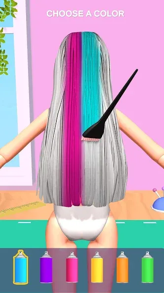 Doll Makeover - DIY 3D Dolly [МОД: Деньги, Монеты и Меню MOD] Screenshot 3