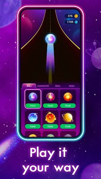Dancing Road: Color Ball Run! (Дансинг Роад) [МОД: Много монет, Открытые уровни и Мега MOD] Screenshot 4
