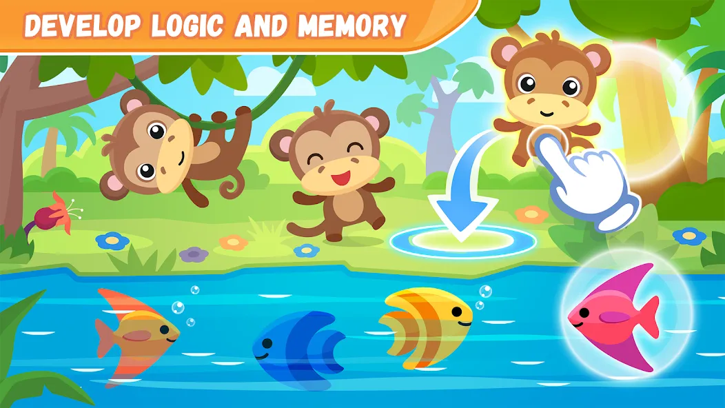 Educational games for kids 2-4 [МОД: Много монет, Открытые уровни и Мега MOD] Screenshot 4