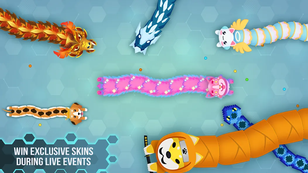 Snake.io - Fun Snake .io Games [МОД: Много денег, Монет и Все открыто] Screenshot 3
