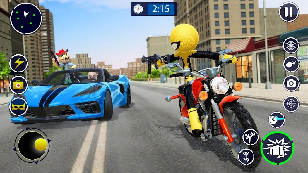Spider Stickman Rope Hero Game [МОД: Много денег, Монет и Все открыто] Screenshot 2