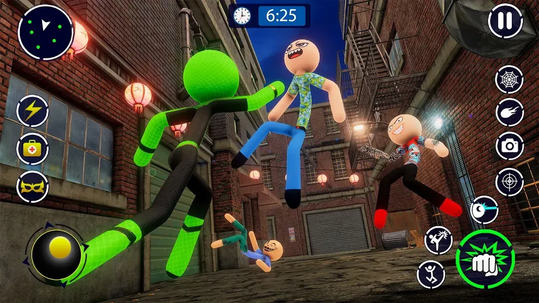 Spider Stickman Rope Hero Game [МОД: Много денег, Монет и Все открыто] Screenshot 4