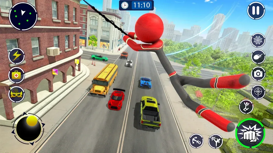 Spider Stickman Rope Hero Game [МОД: Много денег, Монет и Все открыто] Screenshot 5