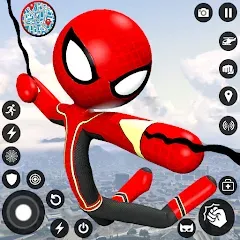 Скачать Spider Stickman Rope Hero Game [МОД: Много денег, Монет и Все открыто] | Взлом Spider Stickman Rope Hero Game на Андроид