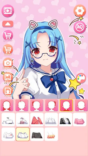 Viya Avatar Maker:emoji (Вия Аватар Мейкер) [МОД: Меню, Бесконечные монеты и Открытые уровни] Screenshot 4