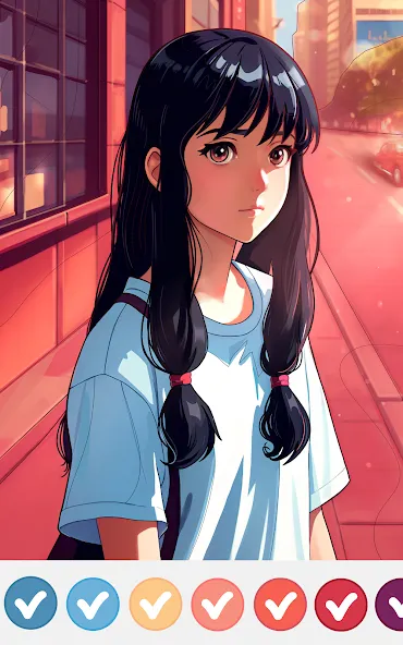 Anime Manga Color by Numbers [МОД: Деньги, Монеты и Меню MOD] Screenshot 3