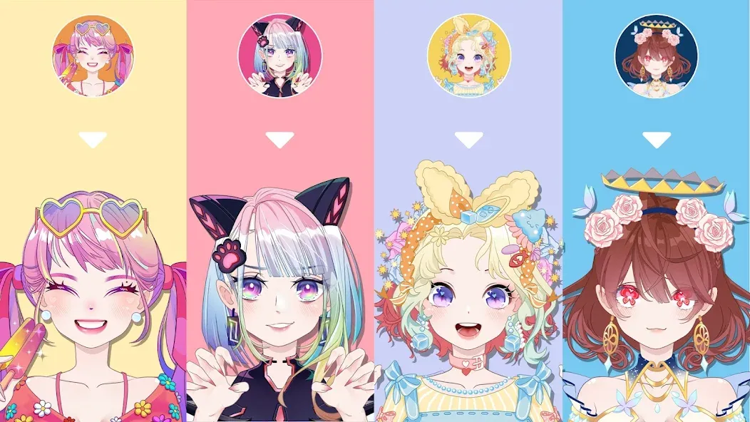 Anime Avatar Maker 2: Dress Up (Долл Аниме Аватар Мейкер Гейм) [МОД: Много денег, Монет и Все открыто] Screenshot 5
