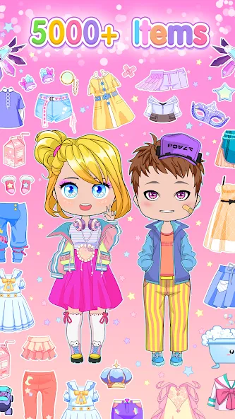 Chibi Doll Dress Up Games [МОД: Все открыто, Дополнительные деньги и Меню MOD] Screenshot 3
