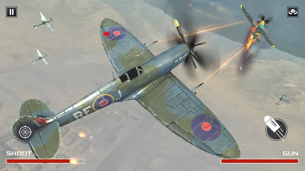 FPS War Games- Aircrafts Games [МОД: Много монет, Открытые уровни и Мега MOD] Screenshot 4