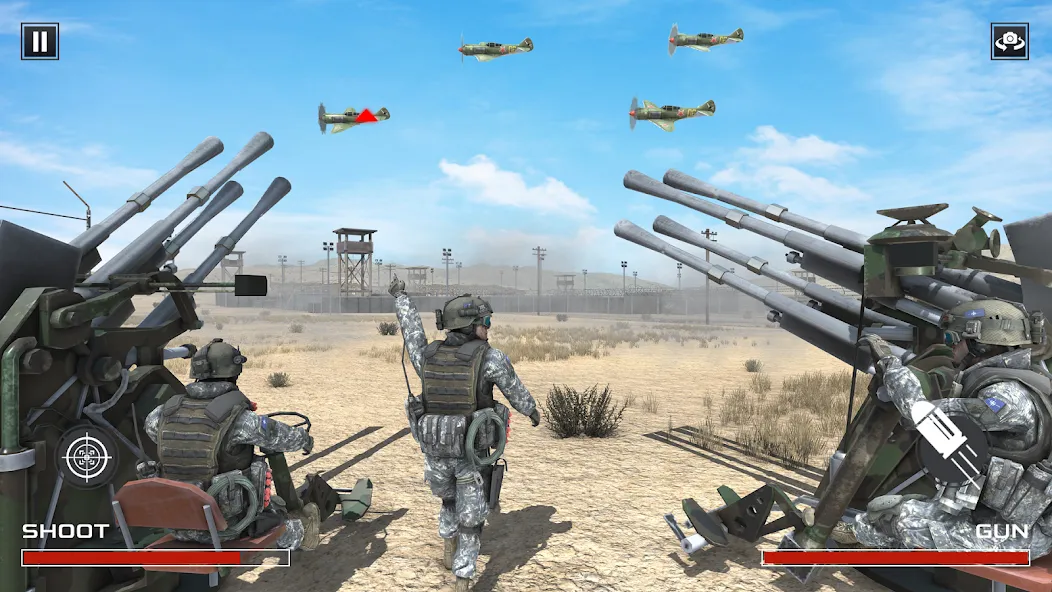 FPS War Games- Aircrafts Games [МОД: Много монет, Открытые уровни и Мега MOD] Screenshot 5