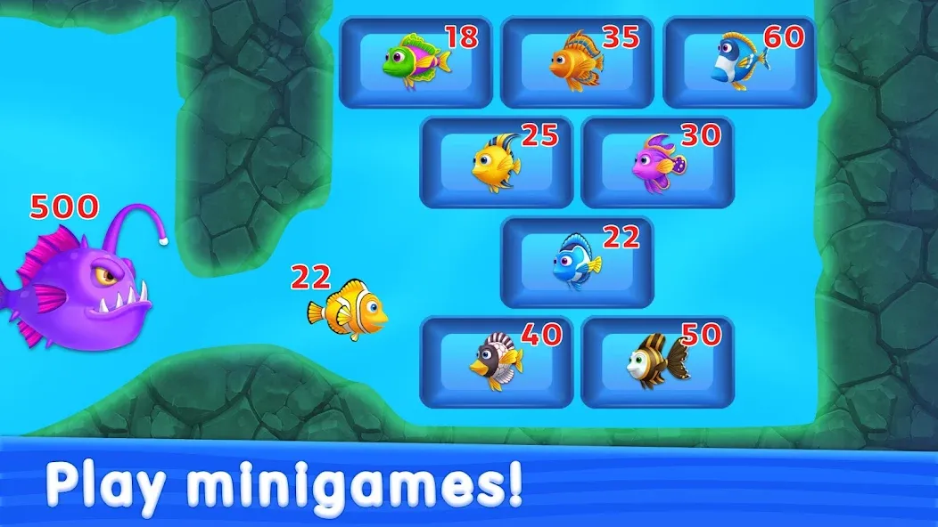 Solitaire TriPeaks: Aquarium (Солитер ТриПикс) [МОД: Бесконечные деньги, Монеты и Мега MOD] Screenshot 2