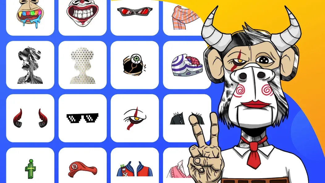 Bored Ape Maker - NFT Art (Боред Эйп Мейкер) [МОД: Меню, Бесконечные монеты и Открытые уровни] Screenshot 3