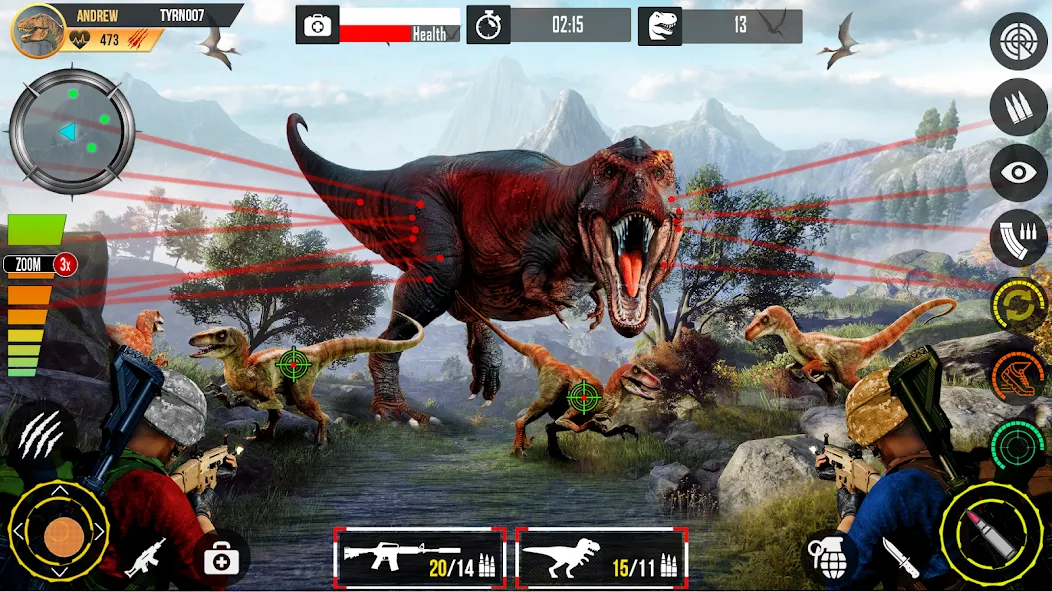 Real Dino Hunting Gun Games (Риал Дино Хантинг Ган Геймс) [МОД: Много монет, Открытые уровни и Мега MOD] Screenshot 3