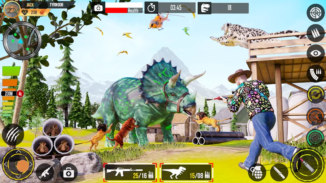 Real Dino Hunting Gun Games (Риал Дино Хантинг Ган Геймс) [МОД: Много монет, Открытые уровни и Мега MOD] Screenshot 4