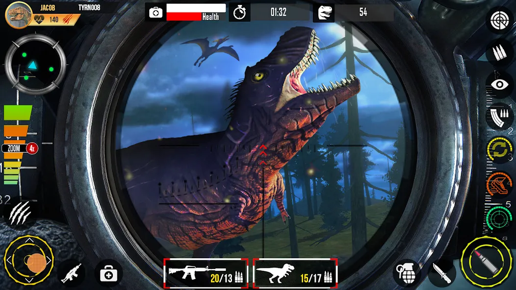 Real Dino Hunting Gun Games (Риал Дино Хантинг Ган Геймс) [МОД: Много монет, Открытые уровни и Мега MOD] Screenshot 5