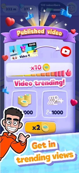 A4 Vlogger: Streamer simulator [МОД: Много монет, Открытые уровни и Мега MOD] Screenshot 3