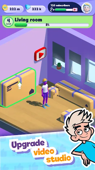 A4 Vlogger: Streamer simulator [МОД: Много монет, Открытые уровни и Мега MOD] Screenshot 5