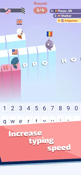 A4 Typer - Play and increase y [МОД: Много монет, Открытые уровни и Мега MOD] Screenshot 1