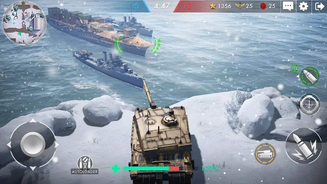 Tank Warfare: PvP Battle Game (Танковое сражение) [МОД: Много денег, Монет и Все открыто] Screenshot 1