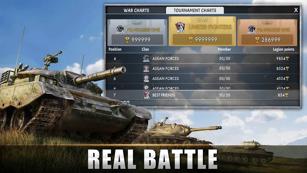 Tank Warfare: PvP Battle Game (Танковое сражение) [МОД: Много денег, Монет и Все открыто] Screenshot 2