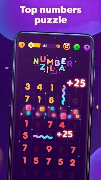 Numberzilla: Number Match Game (Намберзилла) [МОД: Бесконечные деньги, Монеты и Мега MOD] Screenshot 2