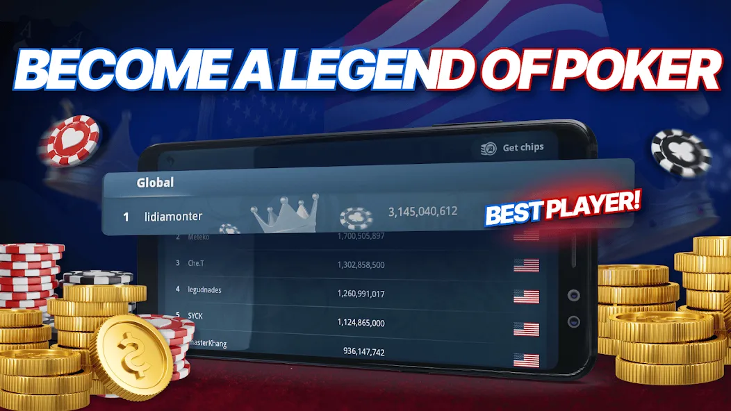 Appeak Poker – Texas Holdem (Аппик покер) [МОД: Деньги, Монеты и Меню MOD] Screenshot 4